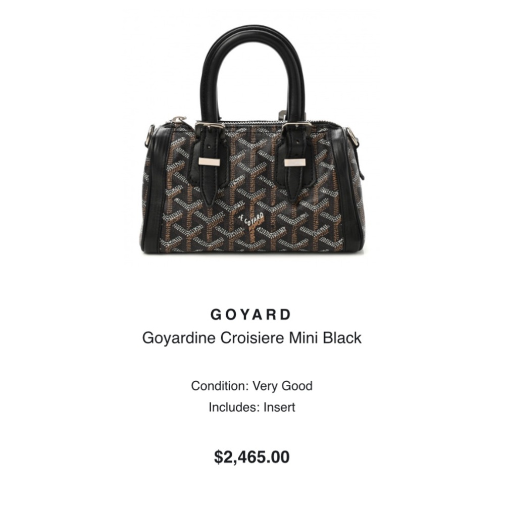 Goyard Goyardine Croisiere Mini Black